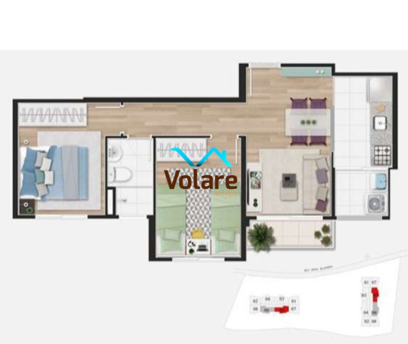 Apartamento à venda com 2 quartos, 49m² - Foto 17