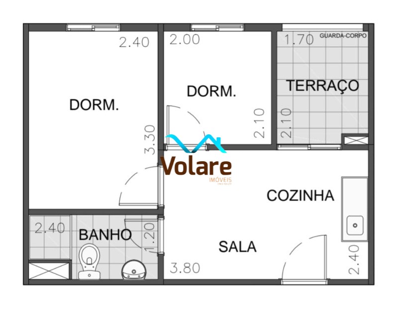 Apartamento à venda com 2 quartos, 32m² - Foto 9