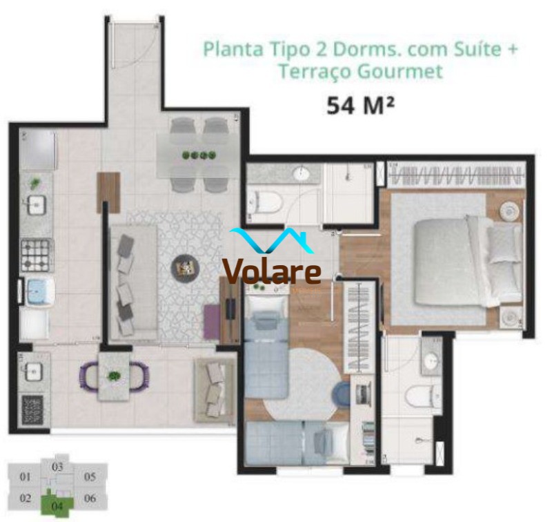 Apartamento à venda com 2 quartos, 54m² - Foto 29