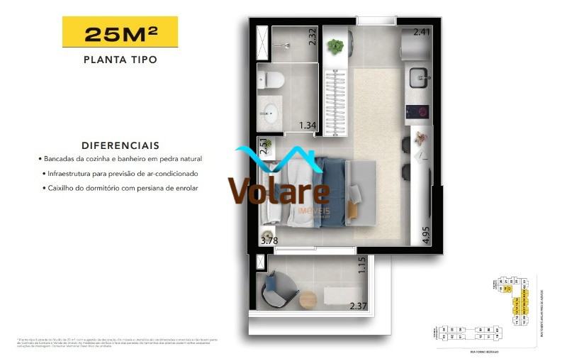 Apartamento à venda com 1 quarto, 25m² - Foto 20