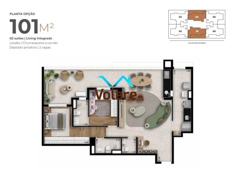 Apartamento à venda com 3 quartos, 101m² - Foto 5