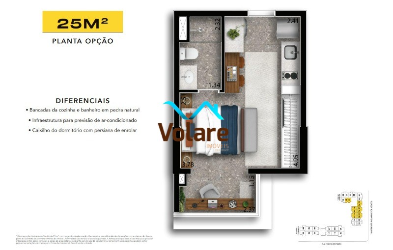 Apartamento à venda com 1 quarto, 25m² - Foto 19