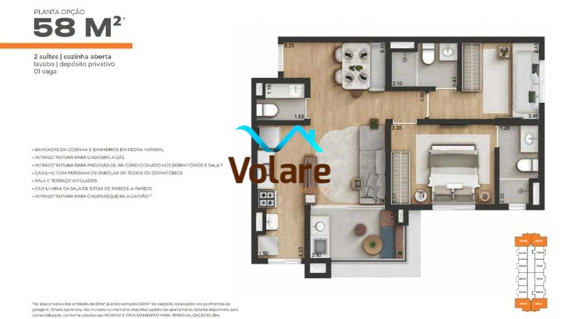 Apartamento à venda com 2 quartos, 58m² - Foto 25