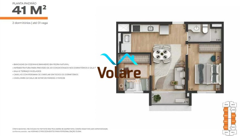 Apartamento à venda com 2 quartos, 41m² - Foto 26