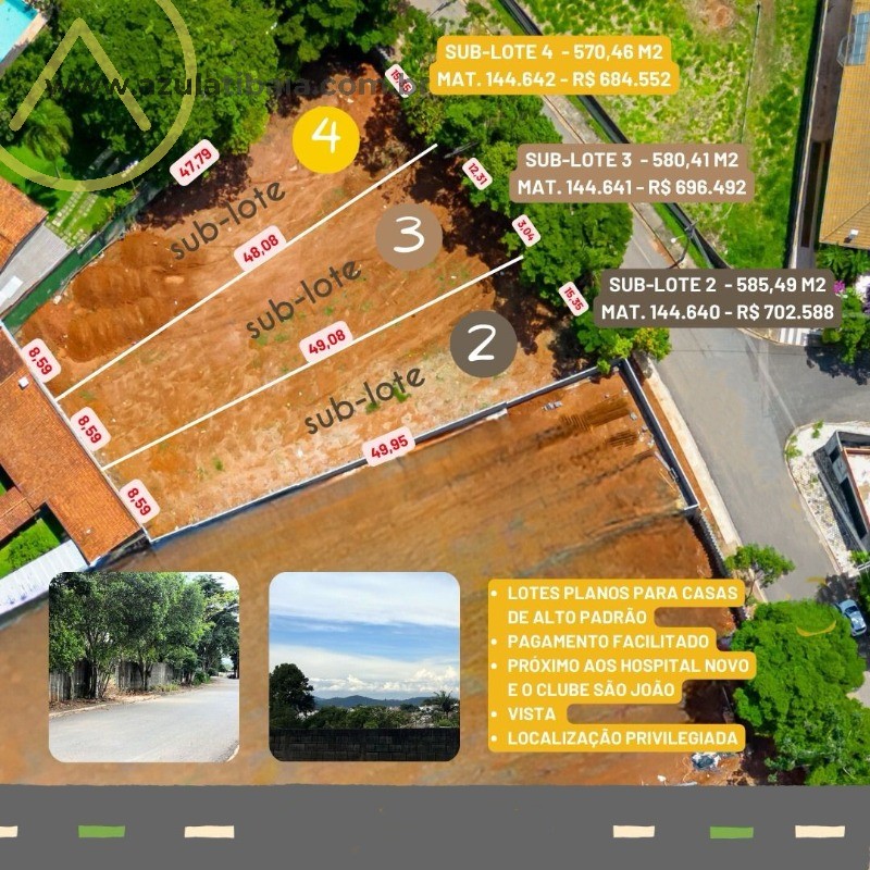 Lote ideal para construir seu imóvel de alto padrão, proximo centro