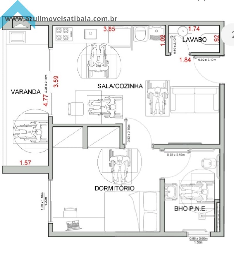 Apartamento à venda com 1 quarto, 35m² - Foto 6