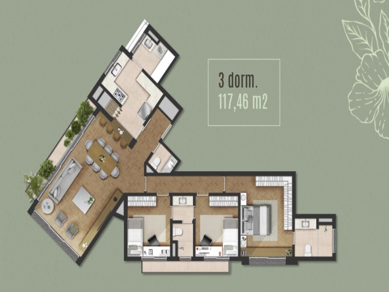 Apartamento, 3 quartos, 121 m² - Foto 9