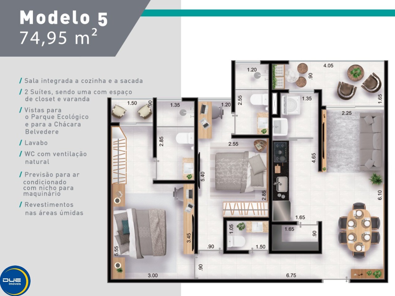 Apartamento à venda com 2 quartos, 74m² - Foto 11