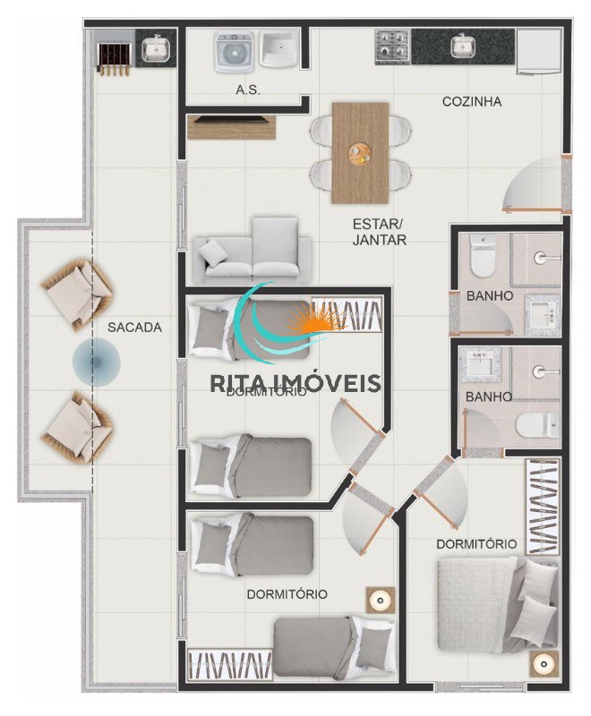 Apartamento à venda com 3 quartos, 83m² - Foto 17