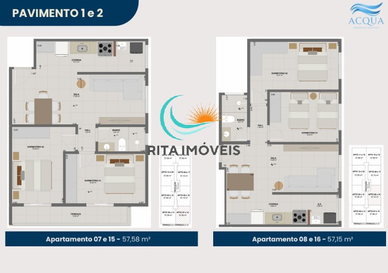 Apartamento à venda com 2 quartos, 57m² - Foto 8