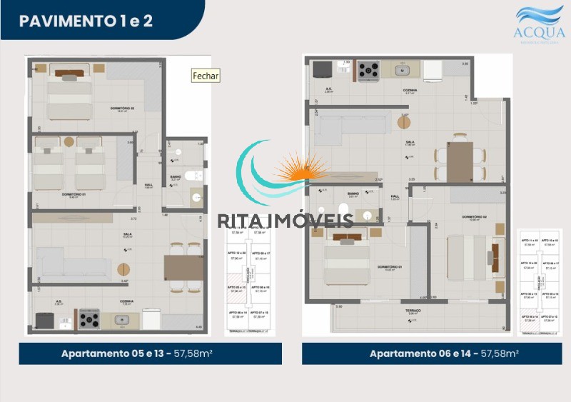 Apartamento à venda com 2 quartos, 57m² - Foto 9