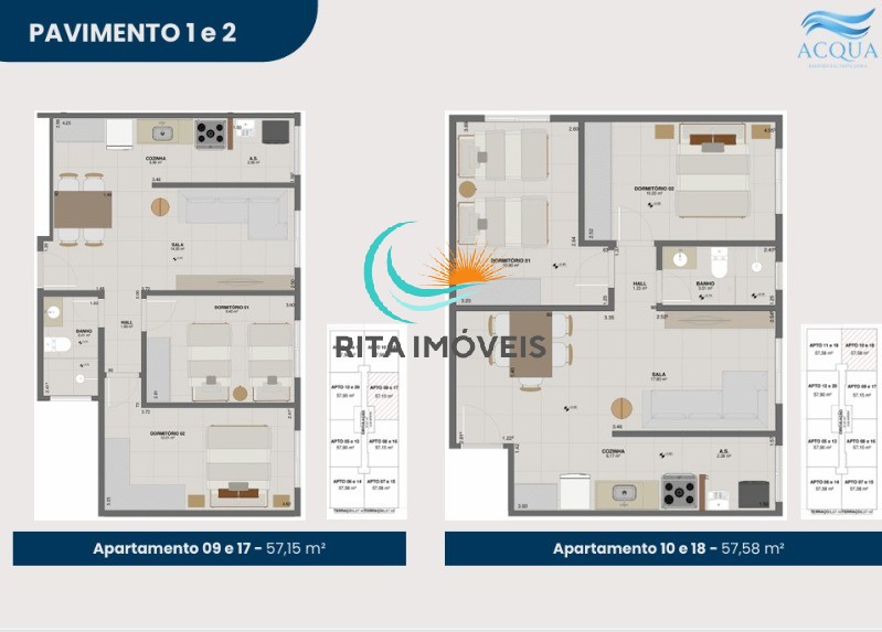 Apartamento à venda com 2 quartos, 57m² - Foto 7