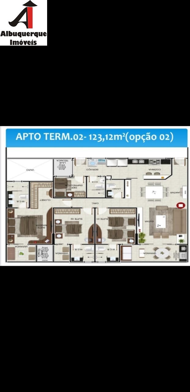 Apartamento à venda com 3 quartos, 123m² - Foto 6