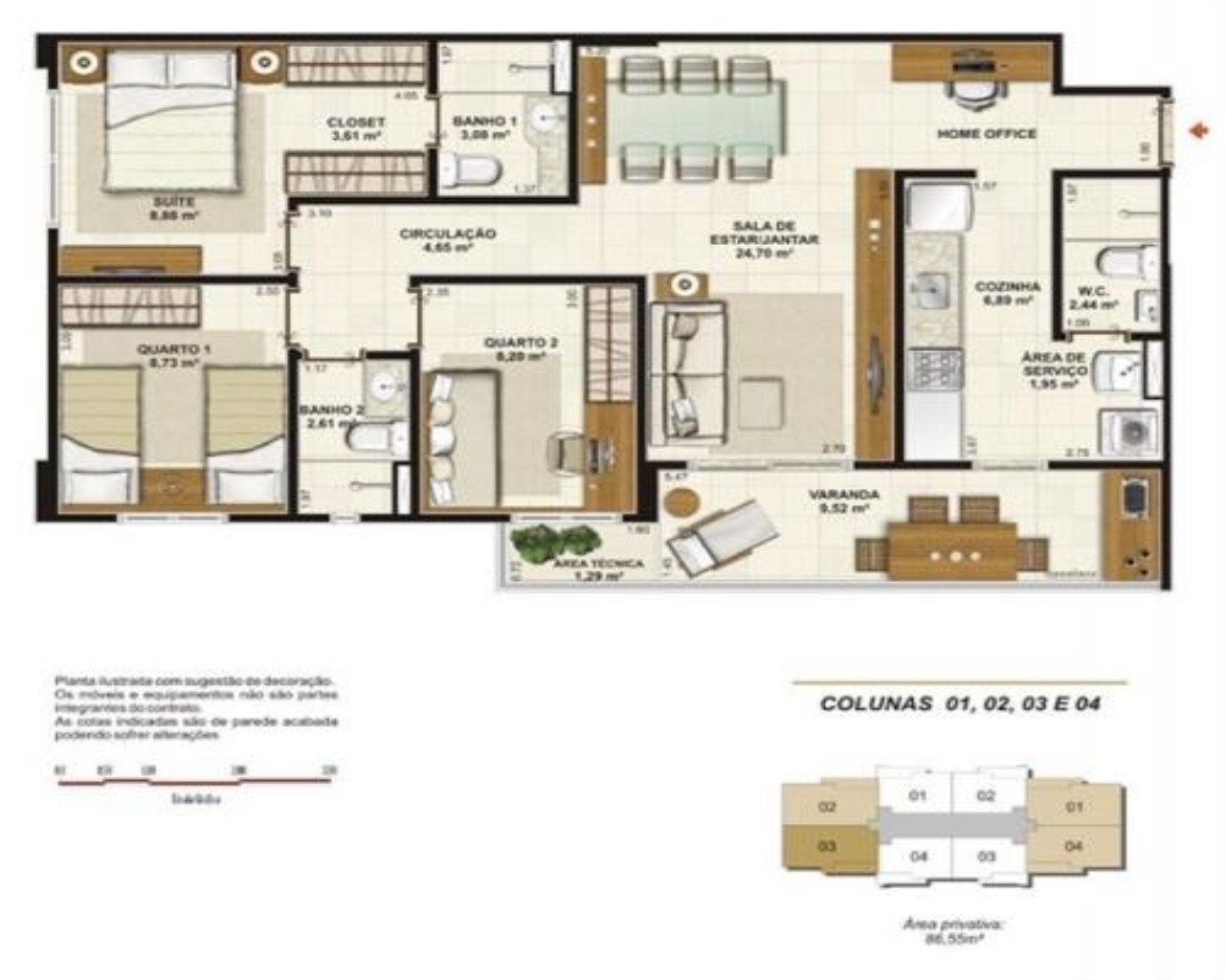 Apartamento à venda com 2 quartos, 65m² - Foto 2