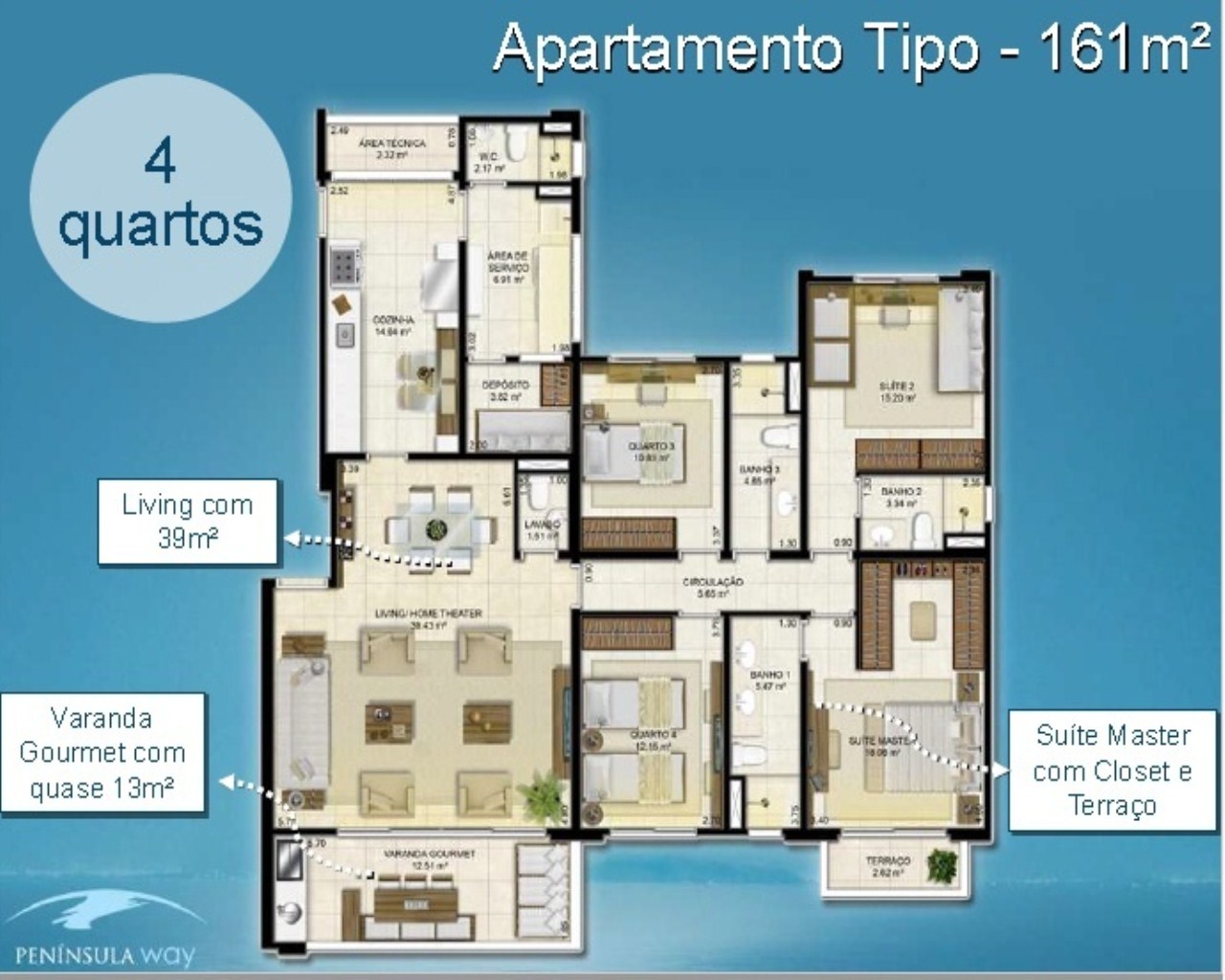 Apartamento à venda com 4 quartos, 161m² - Foto 13