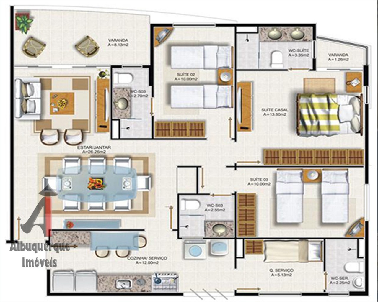 Apartamento à venda com 2 quartos, 110m² - Foto 8