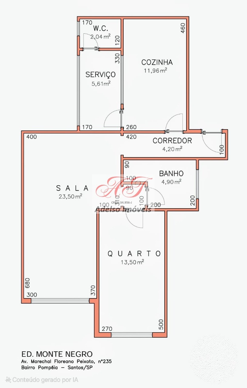 Apartamento à venda com 1 quarto, 77m² - Foto 2