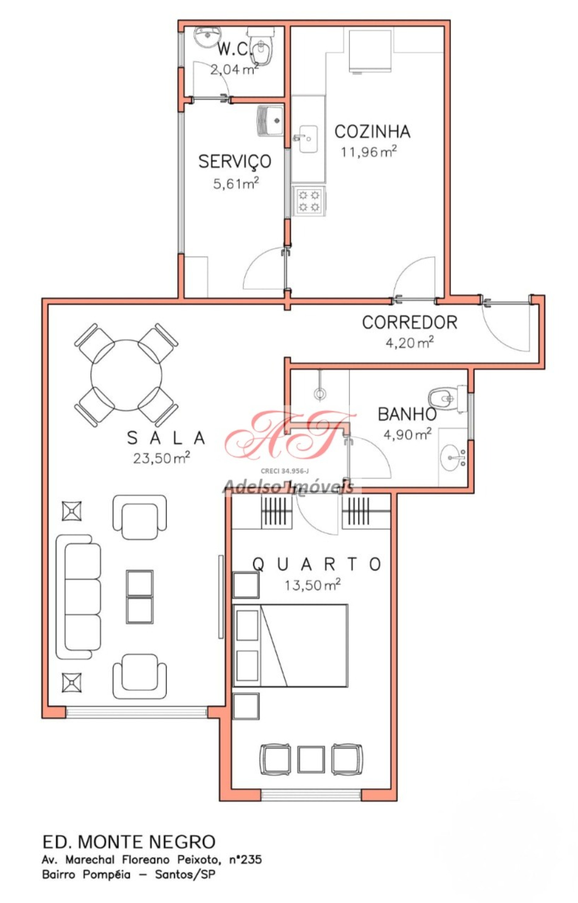 Apartamento à venda com 1 quarto, 77m² - Foto 1