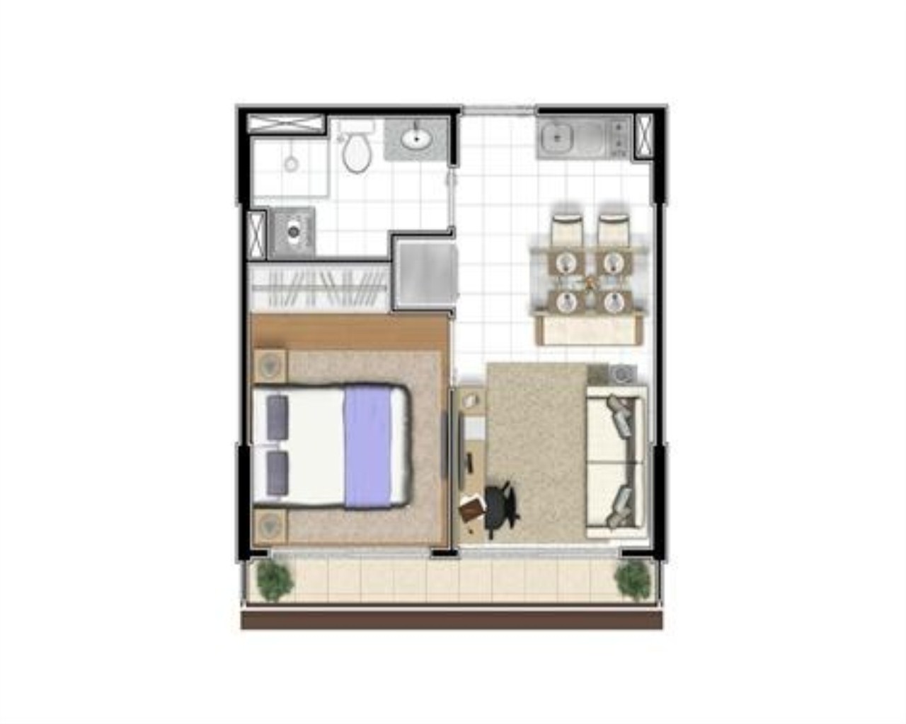 Apartamento à venda com 1 quarto, 32m² - Foto 2