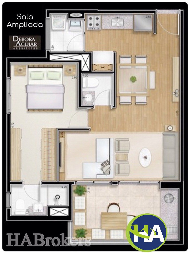 Apartamento, 1 quarto, 60 m² - Foto 62