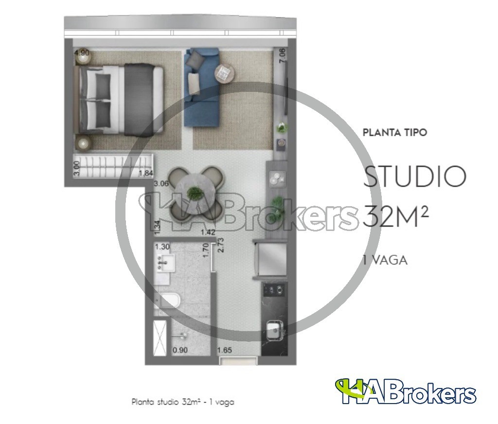 Kitnet-Studio, 32 m² - Foto 9