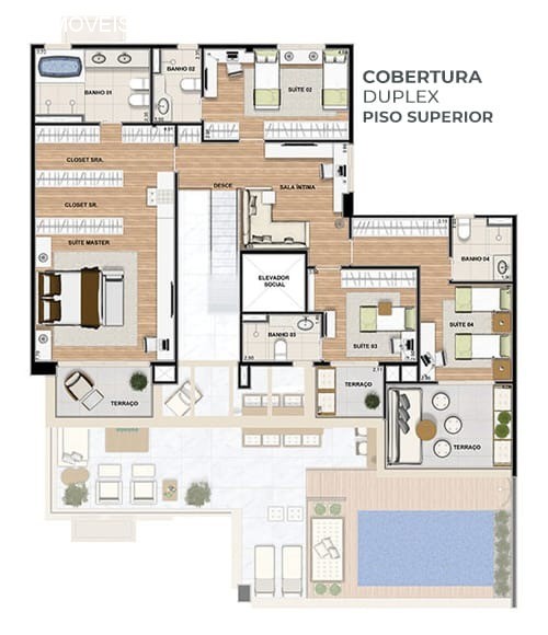 Cobertura à venda com 4 quartos, 391m² - Foto 14