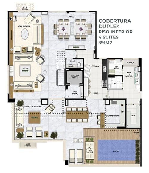 Cobertura à venda com 4 quartos, 391m² - Foto 12