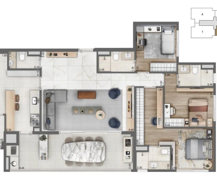 Apartamento à venda com 3 quartos, 136m² - Foto 17