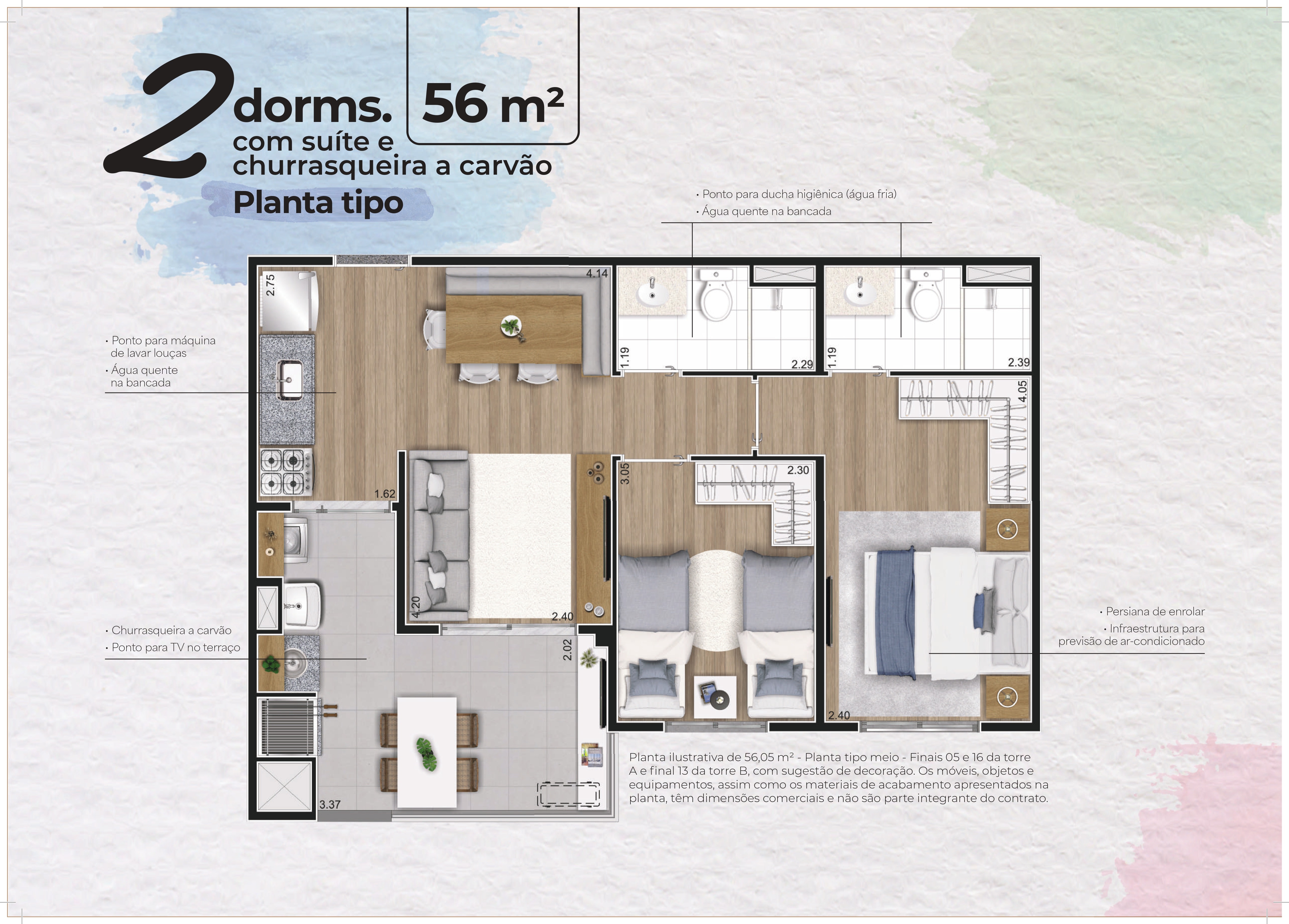 Apartamento, 2 quartos, 56 m² - Foto 36