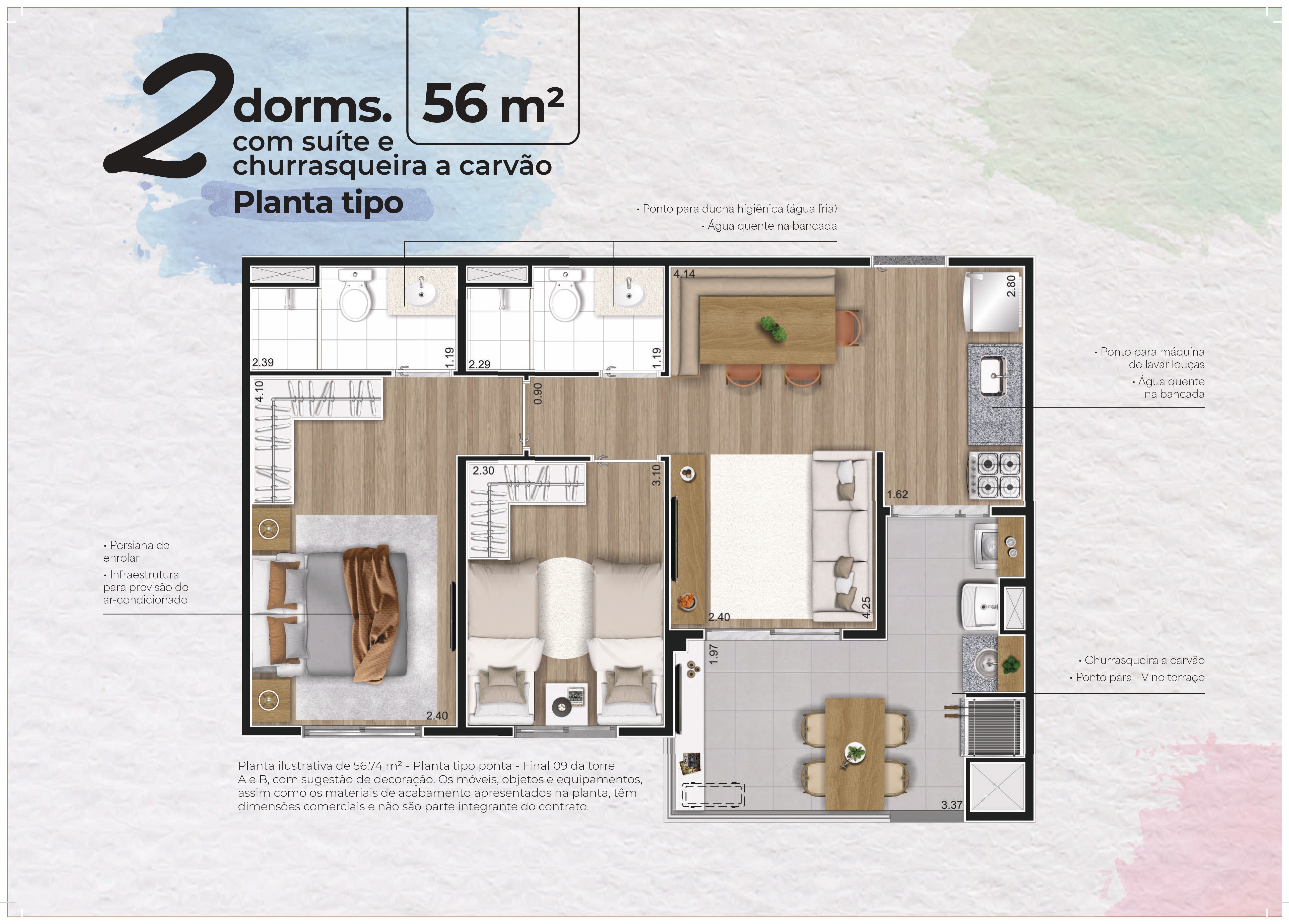 Apartamento, 2 quartos, 56 m² - Foto 38