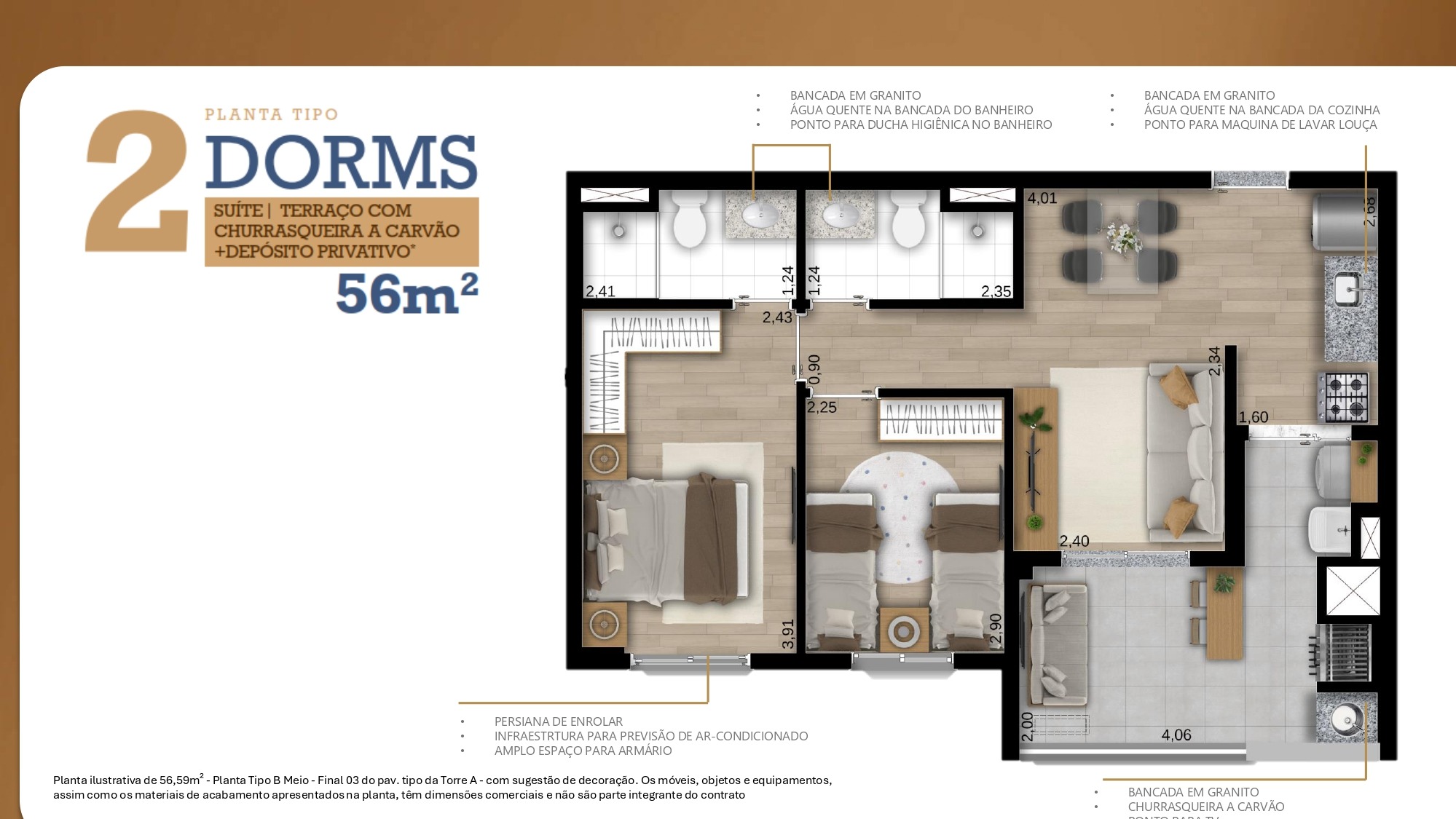 Apartamento, 2 quartos, 56 m² - Foto 16