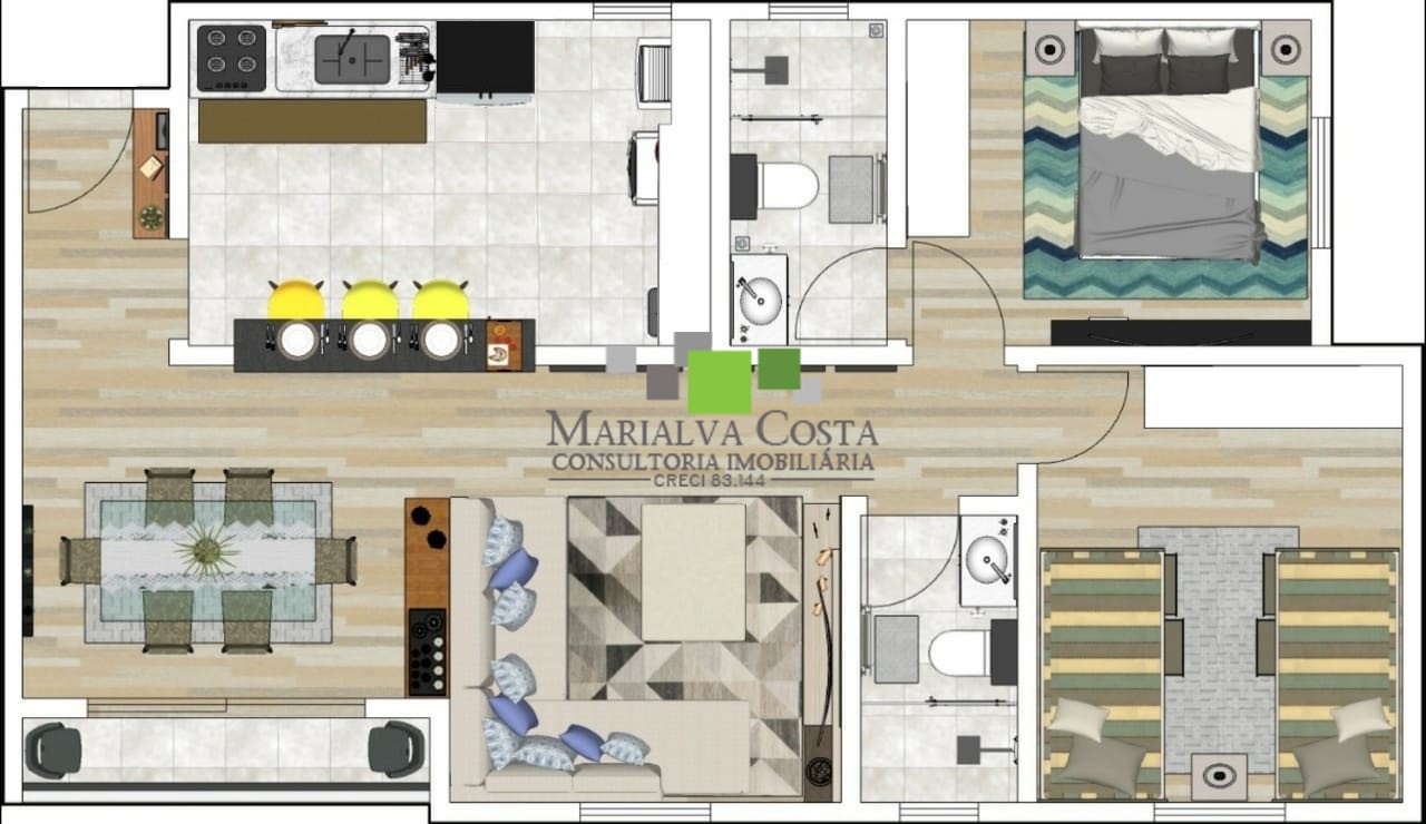 Apartamento à venda com 2 quartos, 60m² - Foto 13