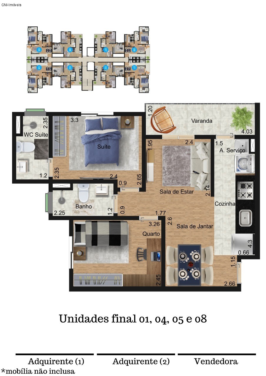 Apartamento, 2 quartos, 53 m² - Foto 17