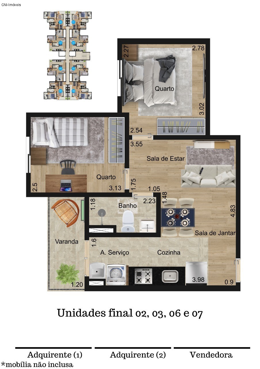 Apartamento, 2 quartos, 53 m² - Foto 12