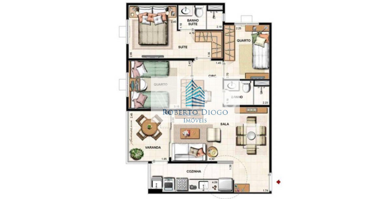 Apartamento, 3 quartos, 70 m² - Foto 39