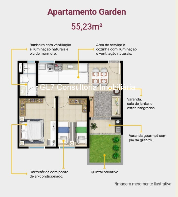 Apartamento à venda com 2 quartos, 55m² - Foto 4