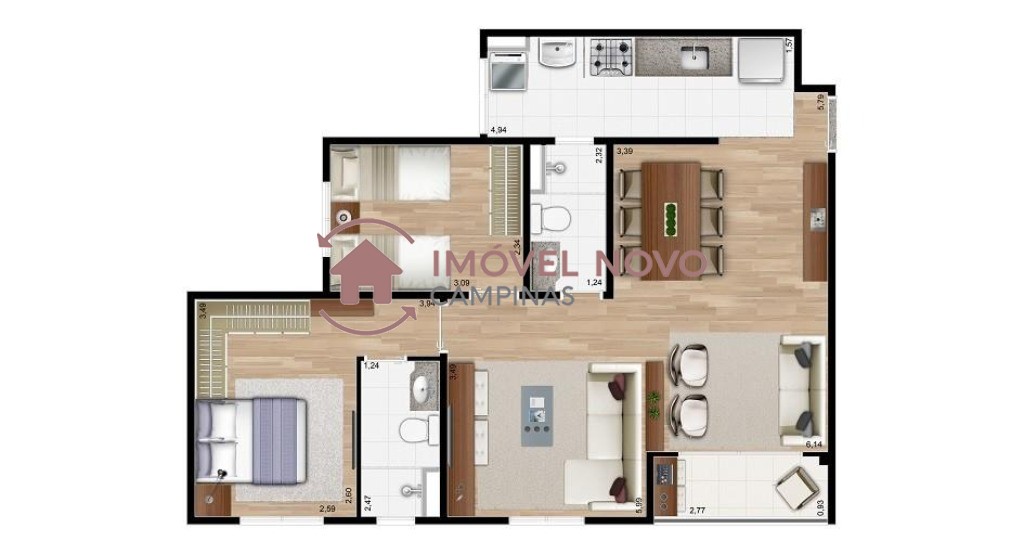 Apartamento à venda com 3 quartos, 69m² - Foto 13