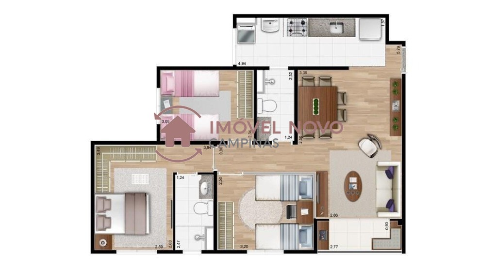 Apartamento à venda com 3 quartos, 69m² - Foto 14