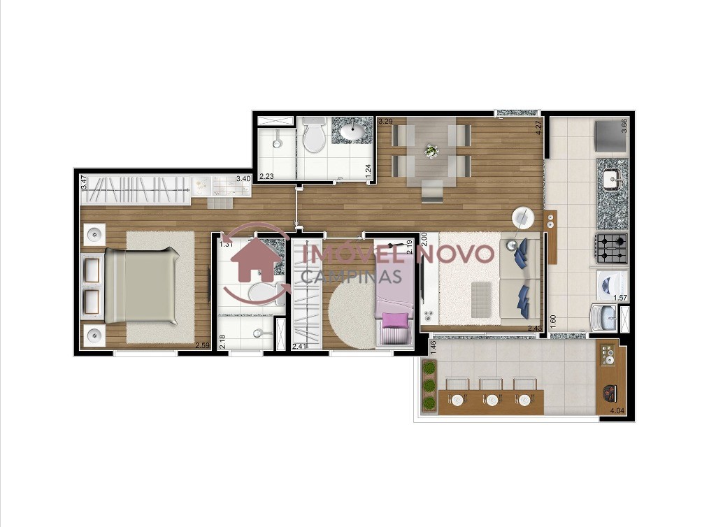 Apartamento à venda com 2 quartos, 55m² - Foto 14