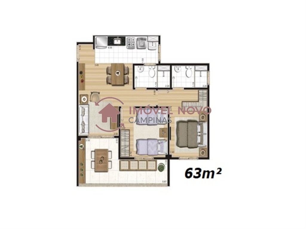 Apartamento à venda com 2 quartos, 63m² - Foto 32