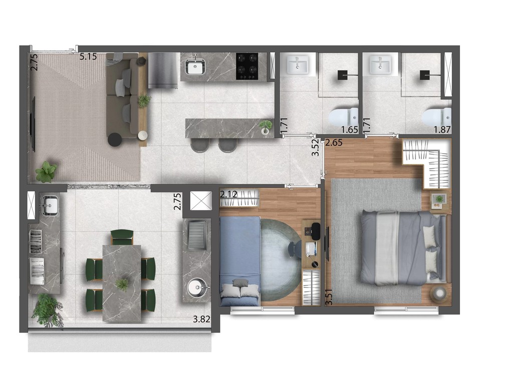 Apartamento à venda com 2 quartos, 67m² - Foto 21