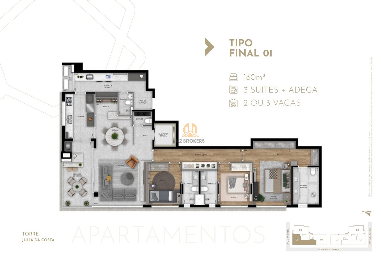 Apartamento à venda com 3 quartos, 160m² - Foto 39