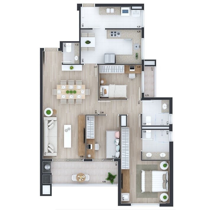 Apartamento à venda com 3 quartos, 105m² - Foto 9