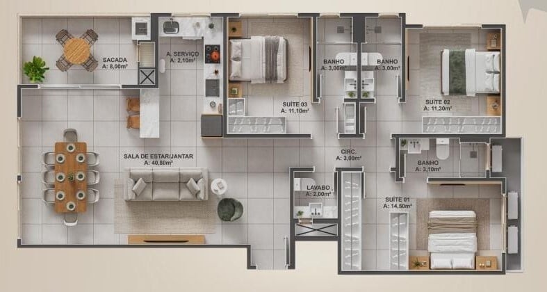 Apartamento à venda com 2 quartos, 84m² - Foto 20