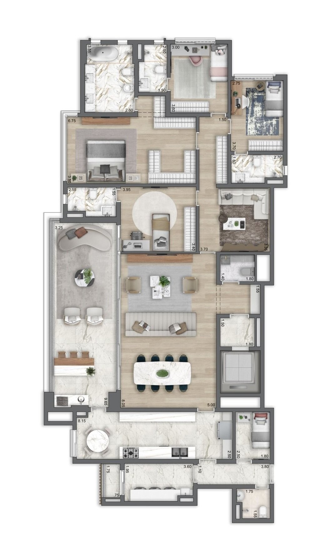 Apartamento à venda com 4 quartos, 183m² - Foto 28