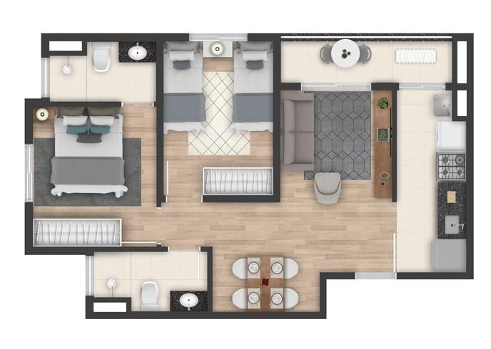 Apartamento à venda com 3 quartos, 71m² - Foto 31