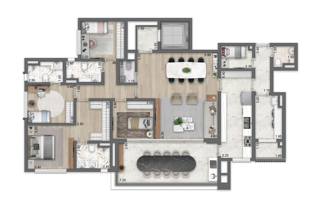 Apartamento à venda com 4 quartos, 183m² - Foto 24