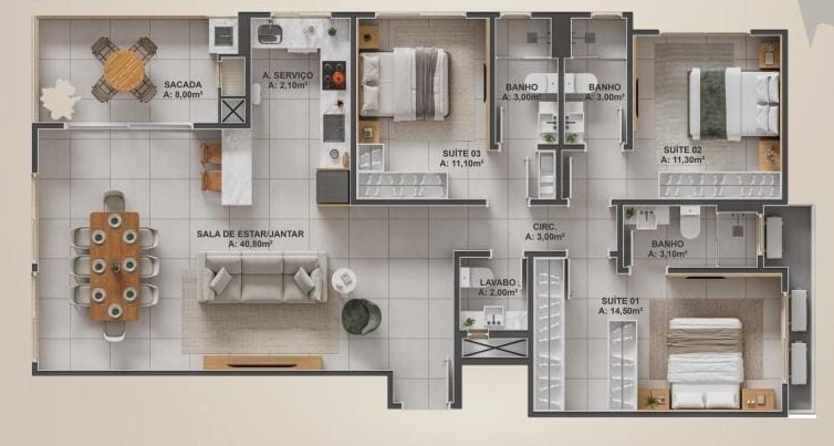 Apartamento à venda com 2 quartos, 84m² - Foto 19