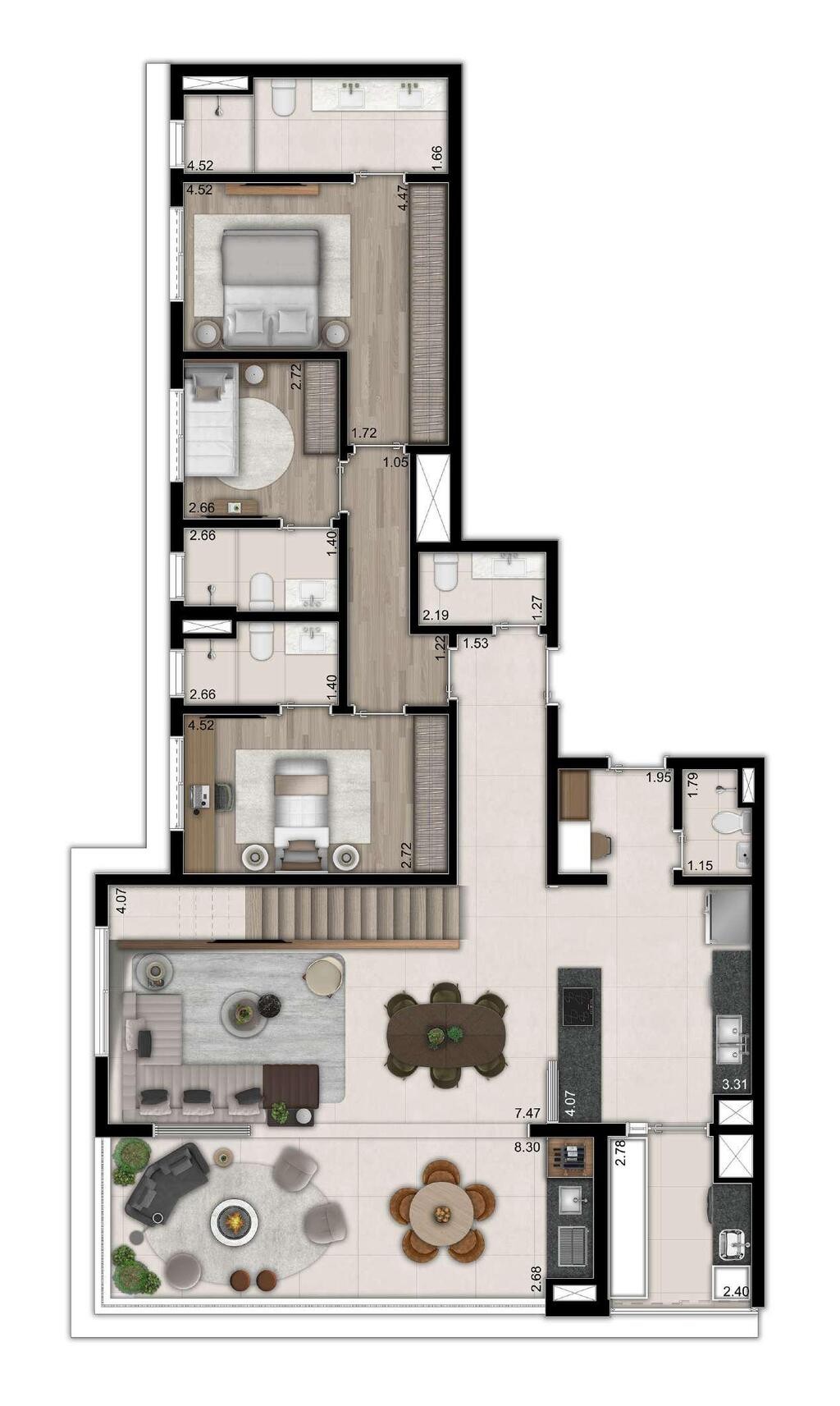 Apartamento à venda com 3 quartos, 172m² - Foto 30