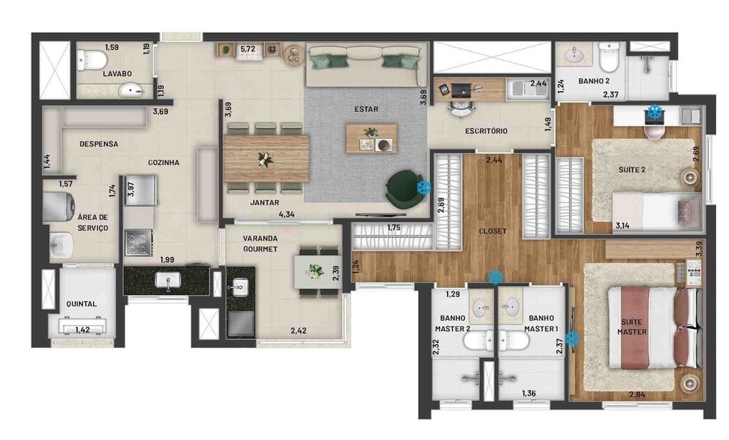 Apartamento à venda com 3 quartos, 95m² - Foto 24